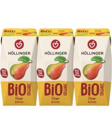  H llinger Organic Pear 3x200ml - Buy Online on GoSupps.com
