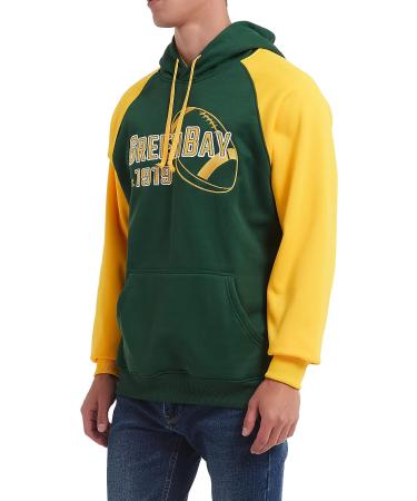 RZUO Men's City Classic Football Embroidered Pullover Hoodie - X-Large Green | Soft Fabric - Buy Online on GoSupps.com