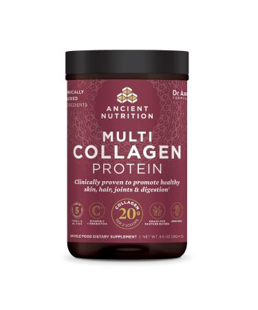 Ancient Nutrition Multi Collagen Powder Protein with Probiotics Unflavored (Unflavored, 24 Servings) Unflavored 8.6 Ounce