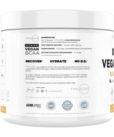 Ultra Clean Vegan BCAA Powder + Electrolytes (Peach Mango | 6G) - Sugar-Free BCAAs Amino Acids Supplement for Post Workout Recovery - Women/Men - Buy Online on GoSupps.com