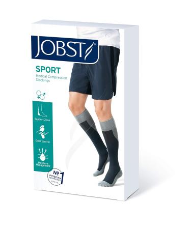 Jobst Sport Running Stockings - Men's & Women's Compression Socks for Improved Circulation - Soft Lightweight Breathable - Cool Black Size L - Buy Online on GoSupps.com