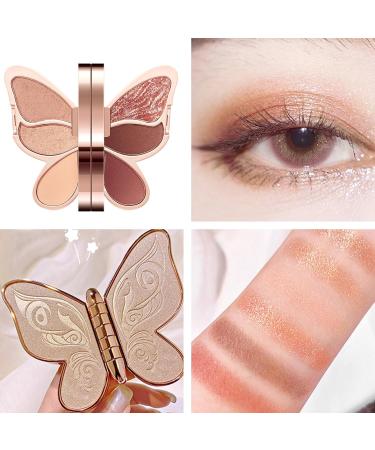 Buterfly Eyeshadow Palette Elegant Makeup Eyeshadow Palette Versatile 6 Colors Unique Shape Sweatproof Colorful Eye Cosmetics Eye Shadow Shimmering Makeup for E 01 - Buy Online on GoSupps.com