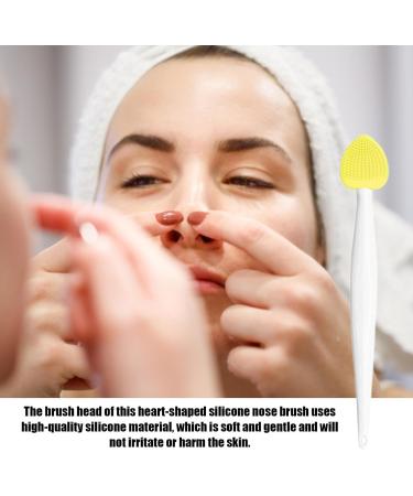 Nose Cleansing Fine Brush | Double-Sided Silicone Facial Cleansing Brush Skincare Face Scrubber | Travel Use Remover Tool Nose Scubber for Women E Yellow - Buy Online on GoSupps.com