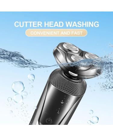 OUSIKA 3-in-1 Electric Shaver for Men - Waterproof USB Rechargeable Razor with Nose Hair Trimmer - Grey - Buy Online on GoSupps.com