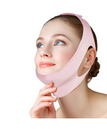 Chin Strap for CAPA Users Adjustable and Breathable Anti Snoring Chin Strap Chin Strap for Snoring for Men and Women to Stop Snoring with 60 pcs Mouth Tape for Sleeping (Pink)