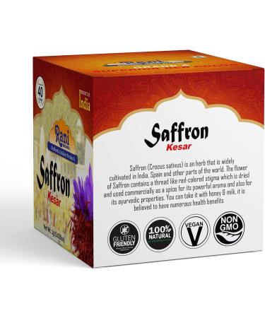 Rani Pure Saffron (Kesar) from India Fragrant & Full Flavor Great for Cooking Tea & Medicinal Grade A All red Threads 1gm(0.035oz) PET Jar All Natural Salt-Free | Vegan | No Colors 1 g (Pack of 1) - Buy Online on GoSupps.com