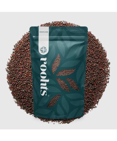 Roohts Black Mustard Seeds | 150g | Organic | 100% Natural | Vegan | Premium Quality | Flavour | Spice | Aroma | Seeds | Cooking | Whole Spices - Buy Online on GoSupps.com