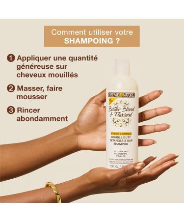 Creme of Nature Butter Blend & Flaxseed Shampoing hydratant assouplissant nourrit d finit et allonge les boucles soin pour cheveux boucl s fris s cr pus sans sulfate ou silicone 355ml - Buy Online on GoSupps.com