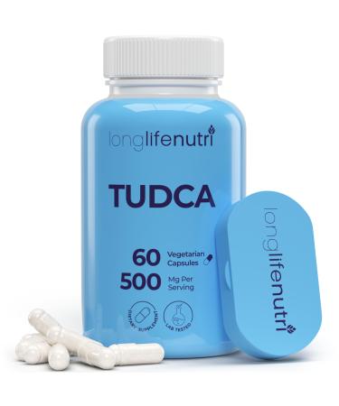 LongLifeNutri TUDCA - Tauroursodeoxycholic Acid Bile Salt 500mg per Serving & 60 Vegetarian Capsules Natural Ingredients 30-Day Supply Made in USA