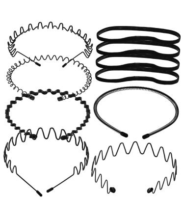 Healeved Set Headband Hair Band Hair Ties for Men Hair Styling Accessories Wavy Hairband Spring Hair Hoops Head Accessories for Men Hair Accessories for Women Men Hairhoops Hairbands Metal