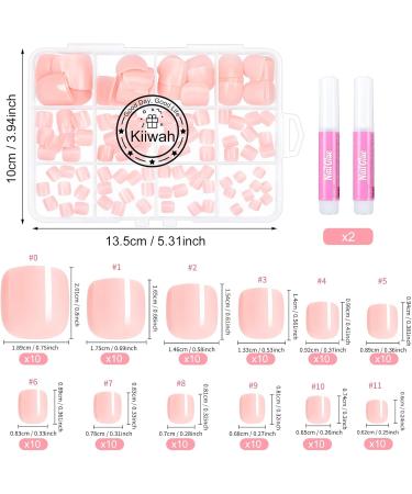 120 Pieces False Toenail Tips Set 12 Sizes Full Cover Fake Toenails Acrylic Artificial Stick on Toenails for Women Girls Nail Art DIY and Salon Foot Manicure - Buy Online on GoSupps.com