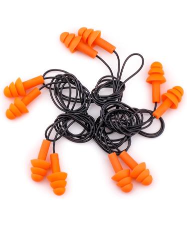 Buy Mivos 200 Pairs Waterproof Silicone Earplugs - Noise Reduction 32DB | Reusable & Portable Hearing Protection with Cord - Buy Online on GoSupps.com