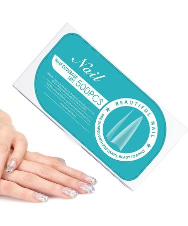 Nail Extension Kit Artificial False Nails Gel Extension Kit Nail Forms Frosted Fast Manicure Set Matte Nail Tips for Nail Salons Homes 01 - Buy Online on GoSupps.com