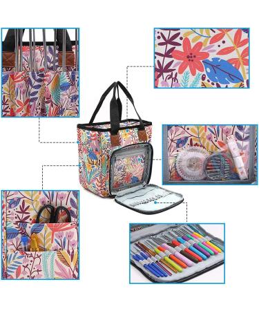 SumDirect Yarn Bag - Knitting Organizer Tote for Yarn, Needles, Hooks & Accessories (Forest) - Buy Online on GoSupps.com