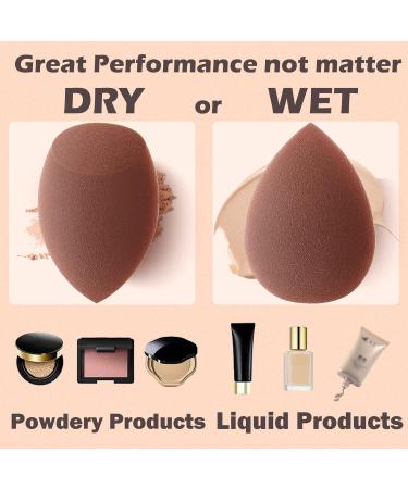 TCPENG Makeup Sponge for Blending Liquid Foundation Cream & Powder - Easy to Clean Super Soft & Non Latex Beauty Blender Concealer Applicator (3 Pack Brown) - Buy Online on GoSupps.com