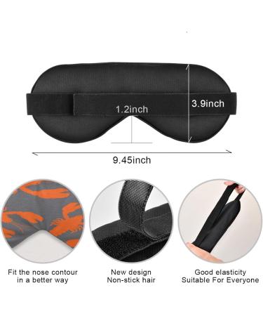Light Blocking Crayfish Pattern Sleep Mask - Soft & Adjustable Eye Cover for Men & Women | Perfect for Travel Naps & Work - Buy Online on GoSupps.com