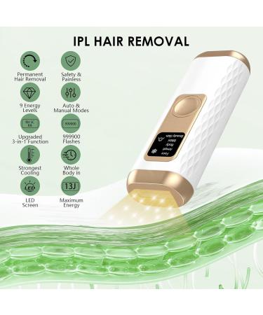 IPL Laser Hair Removal Device - Ice Cooling Function for Painless Laser Hair Removal with 3 Function HR/SC/RA and 5 Energy Levels Freezing Point Laser Hair Removal Device for Body Leg Armpit - Buy Online on GoSupps.com