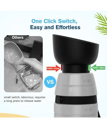 Pecute 500ml Dog Drinking Bottle - Portable Silicone Water Bottle with Foldable Bowl - Ideal for On-the-Go Pets - Buy Online on GoSupps.com