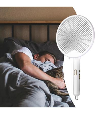 Fly Swatter Electric | USB Rechargeable Electric Mosquitoes Swatter | Foldable Fly Swatter Racket 3000 Volts Fly for Buggs Fly Killers for Travel Outdoor Camping (White) - Buy Online on GoSupps.com