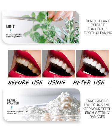 2pcs Teeth Whitening Powder - 50g Probiotics Tooth Powder for a Bright Smile Remove Stain Yellow Bad Breath Fresh - Tea Coffee Wine & Smoking Stain Remover - Buy Online on GoSupps.com