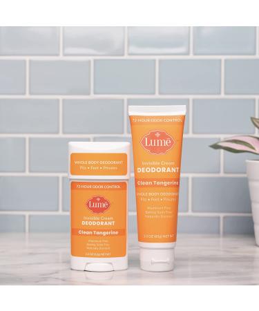 Lume Natural Deodorant Bundle - Aluminum Free, Hypoallergenic, Travel-Friendly (Clean Tangerine) - Buy Online on GoSupps.com