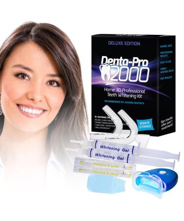 Teeth Whitening Kit - Professional At Home Teeth Whitening - Denta-Pro2000 It's Safe & Affordable - Get Whiter Teeth After Just One Use!
