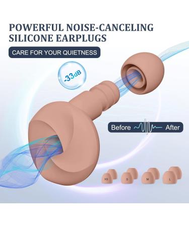 3 Pairs Reusable Ear Plugs for Sleeping | Soft Silicone Noise Cancelling Earplugs - 24dB-33dB - Perfect for Sleep Work Study Snoring Concert & Swimming - Buy Online on GoSupps.com