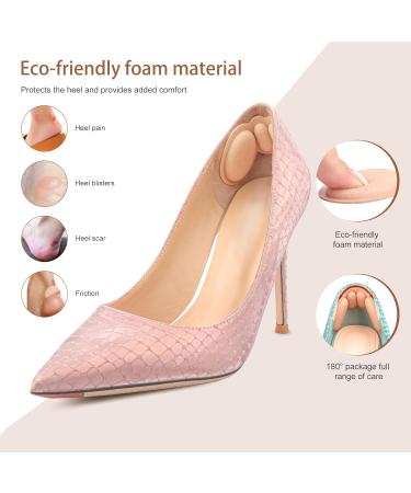 Heel Pads for Big Shoes - 4 Pairs Foamed Cotton Heel Cushions for Pain Relief & Comfort | Improved Fit (Rosybrown + Black - Buy Online on GoSupps.com