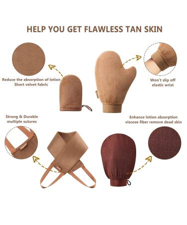 4-in-1 Self Tanning Mitt Applicator Set - Sunless Tanner Glove Kit - Buy Online on GoSupps.com