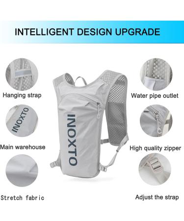 Inoxto Drinking Vest Backpack - Light Water Running Vest with 1.5L Bladder for Hiking Trail Running Cycling & Marathons - Unisex Black Green - Buy Online on GoSupps.com