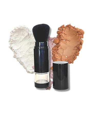 Face Body and Hair Highlighters (6 EMPTY and REFILLABLE Pump Brush) 1 Ounce (Pack of 1) EMPTY 1