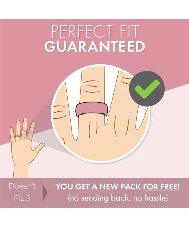 ThunderFit Silicone Wedding Bands for Women - Breathable 2 Layer Multipack | 5.5mm Wide & 1.5mm Thick | Variety Colors (Black-White Marble-Black Light Red) | Sizes 6.5-7 - Buy Online on GoSupps.com