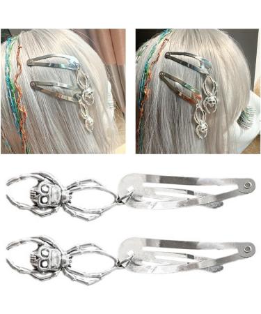 JSGHGDF Simple Snap Clip Kid Hairpins Pendant Metal Hair Clip Skull with Pendant Handmade Hairpins Snap Hairpins 1 - Buy Online on GoSupps.com