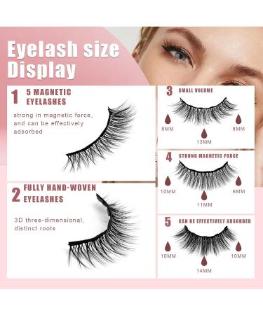 Urknall Magnetic Eyelashes with Eyeliner Kit - 5 Pairs | Waterproof, Reusable, Natural Look | Christmas Gifts - Buy Online on GoSupps.com