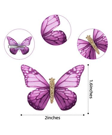 DEEKA 16 PCS Small Butterfly Hair Clips - Colorful Handmade 90s Barrettes for Women & Girls (Purple) - Buy Online on GoSupps.com