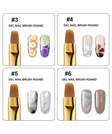 Nail Brush Set - 4-Piece Professional Gel Brush with Lid for Nail Art UV Gel Acrylic & Eyeliner - International Shipping Available - Buy Online on GoSupps.com