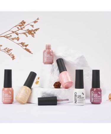 Gellen Gel Nail Polish Set Natural Nude Blush Tones Series White Creamy Pastel Pinks Gel Polish UV Soak Off Gel Polish for All Seasons Popular Nail Art Design Home Salon Manicure Gift Set Soft Blush - Buy Online on GoSupps.com