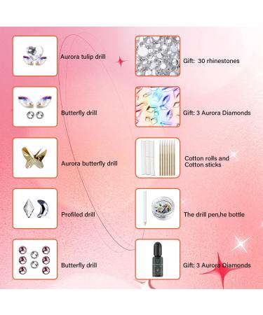 NOTYAZ Tooth Gem Kit - DIY Teeth Jewelry Starter Kit with 30Pcs Crystals - Butterfly & Tulip/Heart-Shaped Gems - Includes Glue and Light - Great Tooth Jewelry Set - Buy Online on GoSupps.com