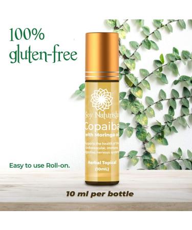 Copaiba & Moringa Roll-on Serum 10ml - Natural Herbal Supplement for Skin Health and Neurological Support - Buy Online on GoSupps.com