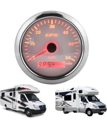 85mm GPS Speedometer for Boats - ABS + PVC + Stainless Steel 0-60 MPH LCD Display with Adjustable Backlight - International Shipping Available - Buy Online on GoSupps.com