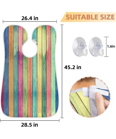 Beard Bib Apron for Men | Non-Stick Waterproof Hair Catcher | Rainbow Grooming Cape for Easy Shaving & Trimming - Buy Online on GoSupps.com
