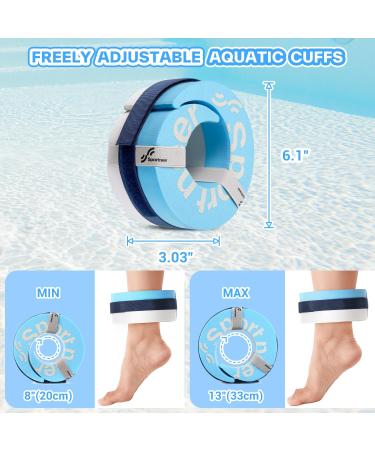 Buy Foam Swimming Cuffs - Water Aerobic Rings with Velcro | Ankle Weights & Arm Belts for Pool Fitness | International Shipping - Buy Online on GoSupps.com