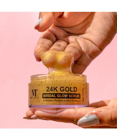 BEMT 24K Gold Face Scrub for Women Gentle Exfoliating Facial Scrub with Gold Particles Helps Improve Skin Appearance & Smooth Texture Bridal & Daily Skincare 100 g - Buy Online on GoSupps.com