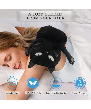 Microwave Heating Pad for Pain Relief  9" x 17" Microwave Heating Pads for Cramps  Back Pain  Neck Shoulder  Knee  Muscles  Joints  Microwavable Heating Pads Natural Heat Pack Moist Heat  Black Cat Black cat - 1 - Buy Online on GoSupps.com