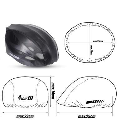 VIHIR Universal Bicycle Helmet Rain Cover - Dustproof with Reflective Strips | Size 02-Black - Protect Your Helmet Internationally - Buy Online on GoSupps.com