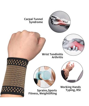 Wrist Compression Sleeve - Premium Support Bands for Carpal Tunnel & Fitness | Unisex Wrist Brace for Sports & Workout - Buy Online on GoSupps.com