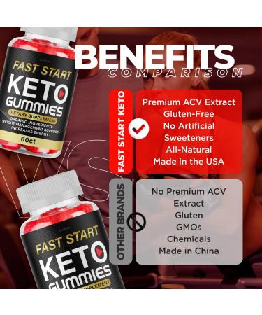 Fast Star Keto ACV Gummies for Weight Loss - 60 Apple Cider Vinegar Gummies, Fast Acting Keto Formula - Buy Online on GoSupps.com