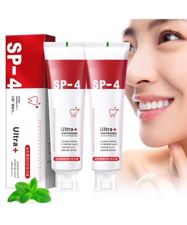 Sp-4 Toothpaste Probiotic Whitening Toothpaste Fresh Breath Toothpaste Promotes Healthy Teeth and Gums SP-4 Brightening & Removing Toothpaste Whitens Teeth (2Pcs)