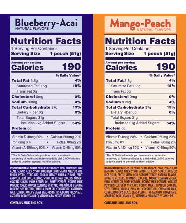Welch's Fruit Snacks Variety Pack - Blueberry Acai & Mango Peach, Gluten-Free, 20 Single-Serve Bags, 1.8 oz Each - Buy Online on GoSupps.com