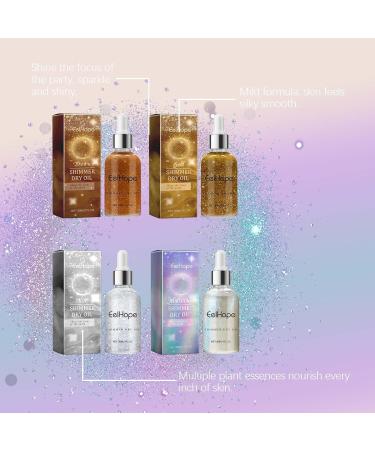 Buy Golden Face & Body Glitter - Waterproof Shimmer Oil & Hairspray | Perfect for Party Looks | 30ml Natural Sparkly Body Glow - Buy Online on GoSupps.com